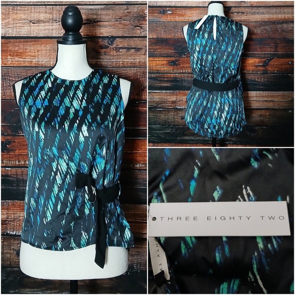 NWT Three Eighty Two Top XS Wrap Buckle Made in USA